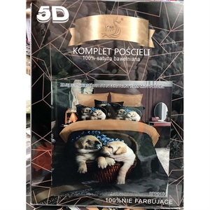 Komplet pościel 5D 100% Satyna bawełna 4cz 160x200cm