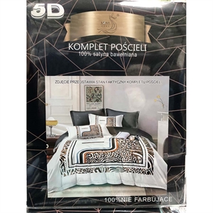 Komplet pościel 5D 100% Satyna bawełna 4cz 200x220cm