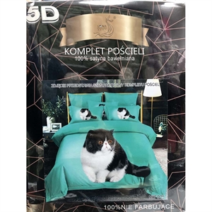 Komplet pościel 5D 100% Satyna bawełna 4cz 200x220cm