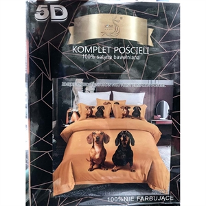 Komplet pościel 5D 100% Satyna bawełna 4cz 200x220cm