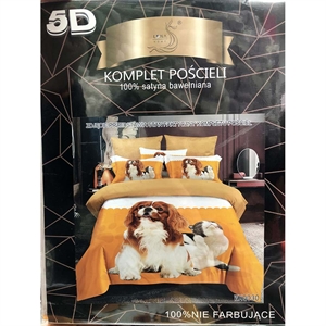 Komplet pościel 5D 100% Satyna bawełna 4cz 200x220cm