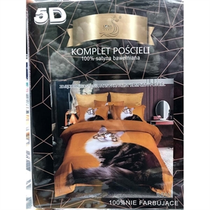 Komplet pościel 5D 100% Satyna bawełna 4cz 200x220cm