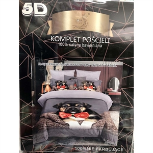 Komplet pościel 5D 100% Satyna bawełna 4cz 200x220cm