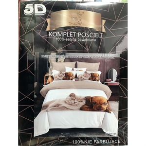 Komplet pościel 5D 100% Satyna bawełna 4cz 200x220cm