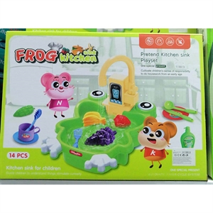 Zabawka - zlew kuchenny w kształcie żaby