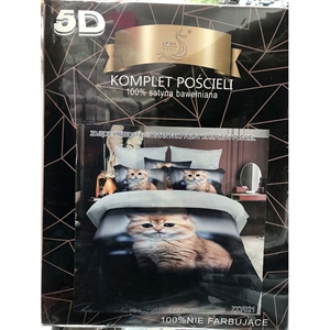 Komplet pościel 5D 100% Satyna bawełna 4cz 200x220cm