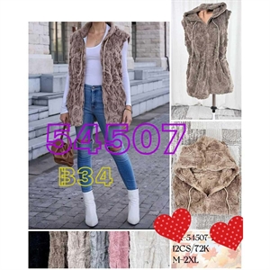 Kamizelka damska z futerkiem M-2XL
