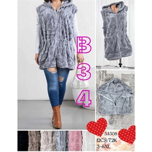 Kamizelka damska z futerkiem 3XL-6XL