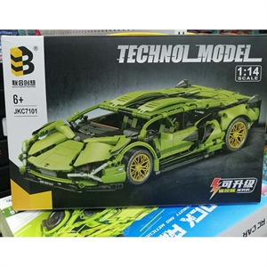 Zabawka - samochód zdalnie sterowany z klocków