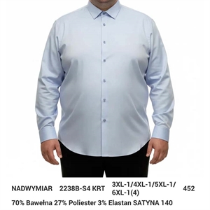 Koszula męska krój regular fit -produkt Turecki 3XL-6XL