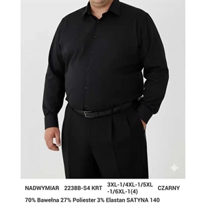 Koszula męska krój regular fit -produkt Turecki 3XL-6XL