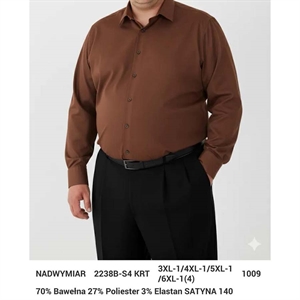 Koszula męska krój regular fit -produkt Turecki 3XL-6XL
