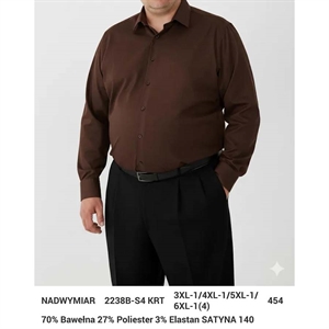 Koszula męska krój regular fit -produkt Turecki 3XL-6XL