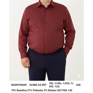 Koszula męska krój regular fit -produkt Turecki 3XL-6XL