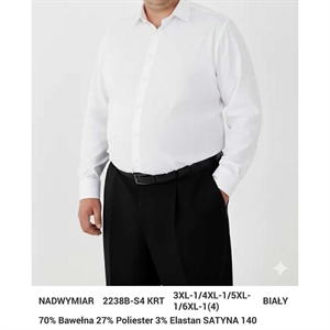 Koszula męska krój regular fit -produkt Turecki 3XL-6XL