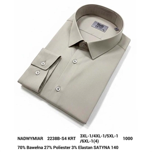 Koszula męska krój regular fit -produkt Turecki 3XL-6XL