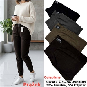 Spodnie ocieplane damskie (M-2XL)