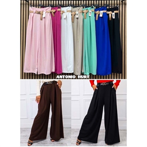 Spodnie szerokie nogawki damskie produkt Włoski