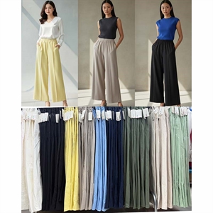 Spodnie szerokie nogawki damskie produkt Włoski