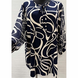 Tunika damska rekaw szyfon produkt Polski  54-60