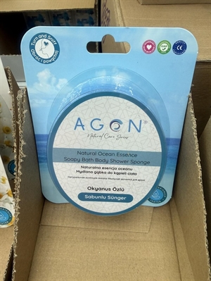 Naturalna gąbka do kąpieli i pod prysznic z mydłem o zapachu oceanu