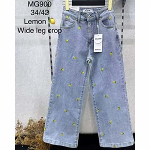 Jeansy szerokie nogawki  34-42