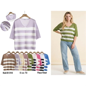 Sweter damski z krótkim rękawem