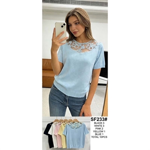 Sweter damski krótki rękaw