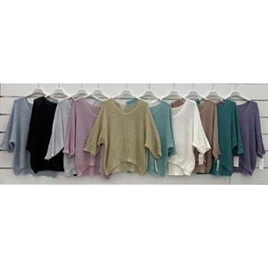 Sweter damski z dekoltem w serek