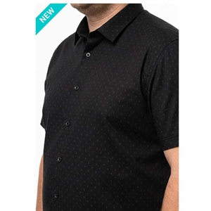 Koszula męska krótki rękaw wzór krój regular produkt Turecki  M-2XL