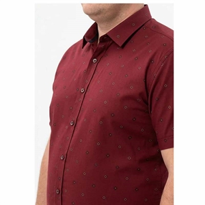 Koszula męska krótki rękaw wzór krój regular produkt Turecki  M-2XL