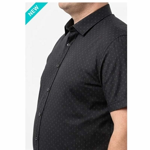 Koszula męska krótki rękaw wzór krój regular produkt Turecki  M-2XL