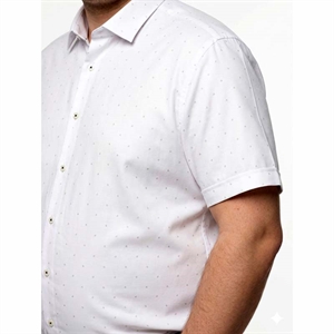 Koszula męska krótki rękaw wzór krój regular produkt Turecki  M-2XL