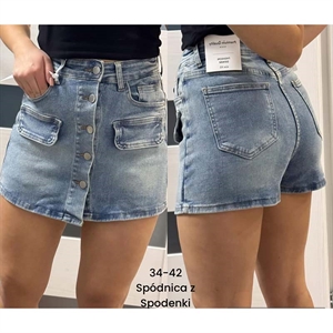 Szorty jeansowe imitujące spódnicę  34-42
