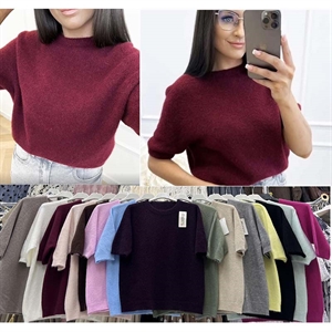 Sweter damski z krótkim rękawem