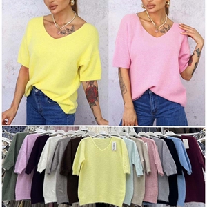 Sweter damski z krótkim rękawem