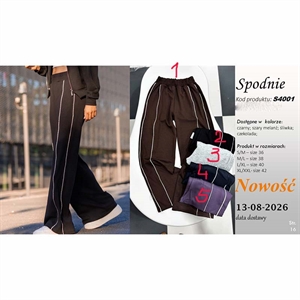 Spodnie szerokie nogawki damskie produkt Polski  S/M-M/L-L/XL-XL/2XL(36-38-40-42)