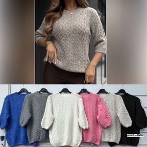 Sweter damski okrągły