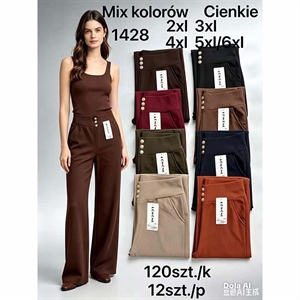Spodnie cienkie damskie  2XL-5XL/6XL