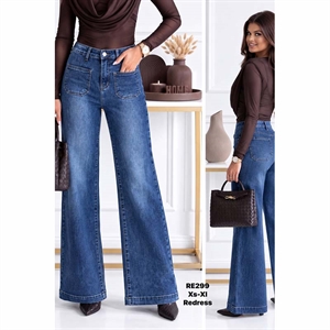Jeansy szerokie nogawki  XS-XL
