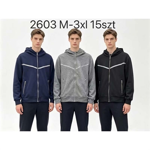 Bluza męska rozpinana na zamek z kapturem  M-3XL