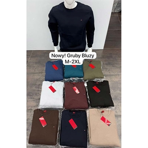 Bluza gruba męska pod szyje  M-2XL