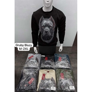 Bluza gruba męska pod szyje  M-2XL