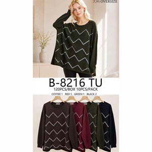 Sweter damski okrągły