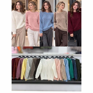 Sweter damski okrągły