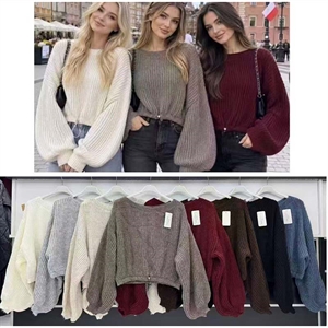 Sweter damski okrągły