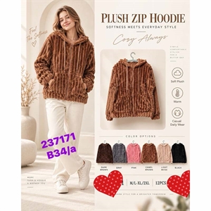 Bluza damska rozpinana na zamek z kapturem  M/L-XL/2XL