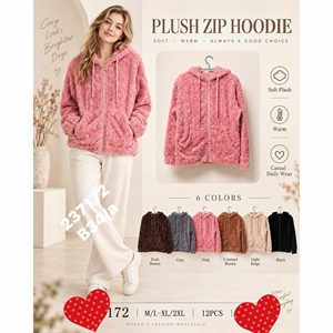 Bluza damska rozpinana na zamek z kapturem  M/L-XL/2XL
