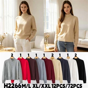 Sweter damski z półgolfem  M/L-XL/2XL