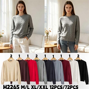 Sweter damski okrągły  M/L-XL/2XL
